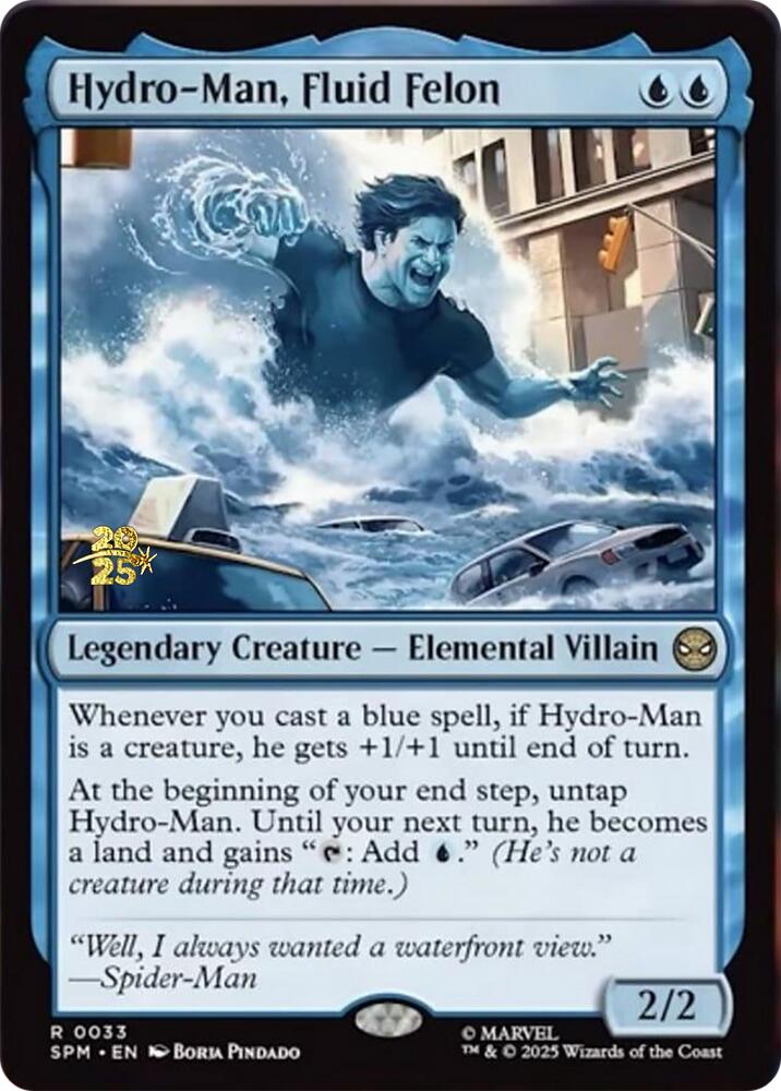 Hydro-Man, Fluid Felon [Marvel's Spider-Man Prerelease Promos] Magic: The Gathering