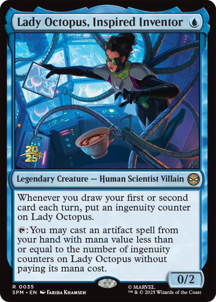 Lady Octopus, Inspired Inventor [Marvel's Spider-Man Prerelease Promos] Magic: The Gathering
