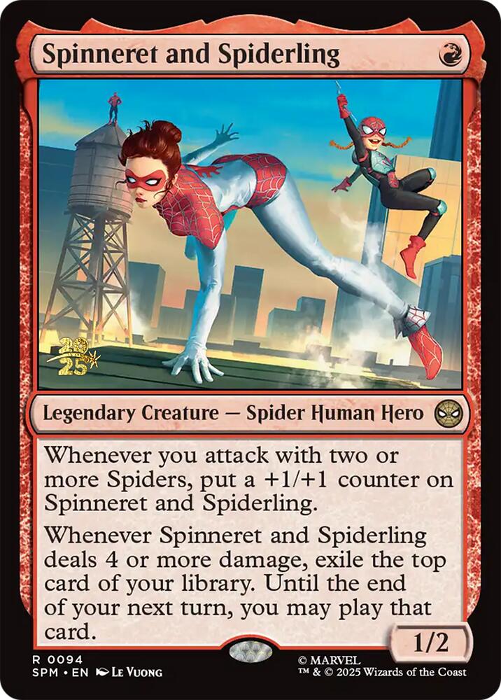 Spinneret and Spiderling [Marvel's Spider-Man Prerelease Promos] Magic: The Gathering