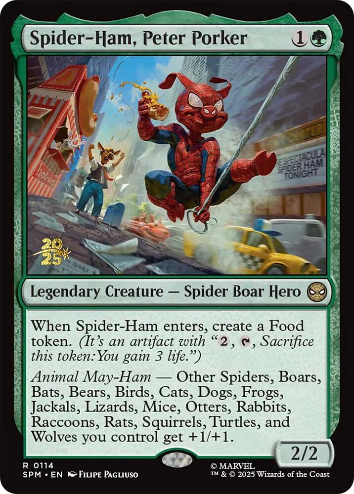 Spider-Ham, Peter Porker [Marvel's Spider-Man Prerelease Promos] Magic: The Gathering
