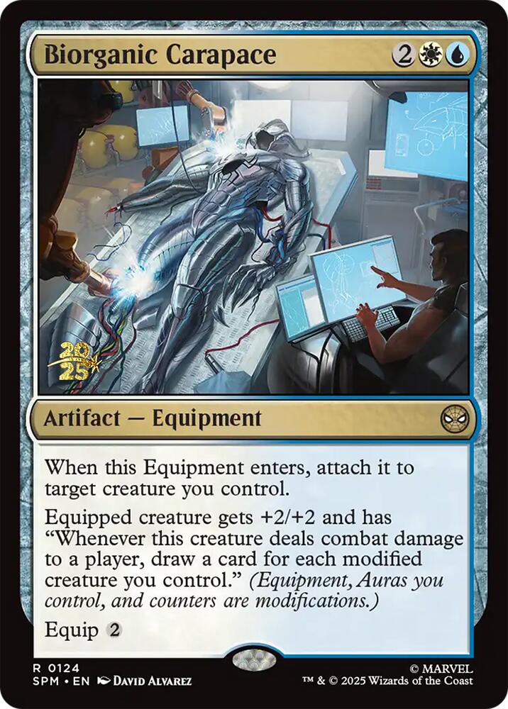 Biorganic Carapace [Marvel's Spider-Man Prerelease Promos] Magic: The Gathering