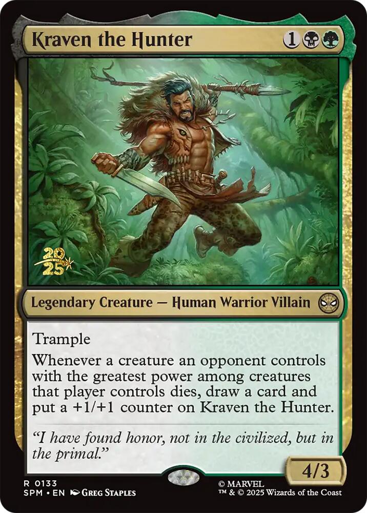 Kraven the Hunter [Marvel's Spider-Man Prerelease Promos] Magic: The Gathering