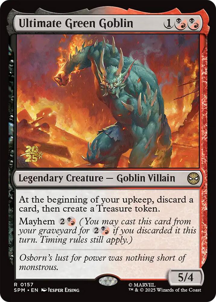 Ultimate Green Goblin [Marvel's Spider-Man Prerelease Promos] Magic: The Gathering