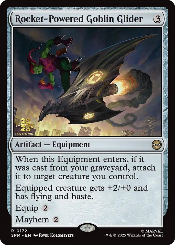 Rocket-Powered Goblin Glider [Marvel's Spider-Man Prerelease Promos] Magic: The Gathering