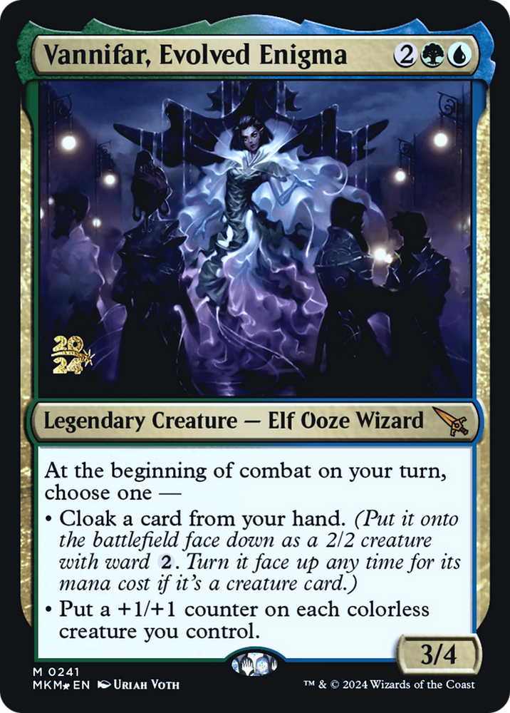 Vannifar, Evolved Enigma [Murders at Karlov Manor Prerelease Promos] Magic: The Gathering