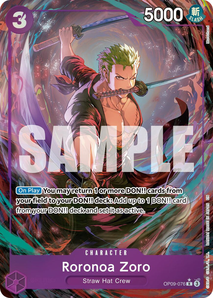 Roronoa Zoro (OP09-076) (Alternate Art) [Premium Booster -The Best- Vol. 2] Bandai