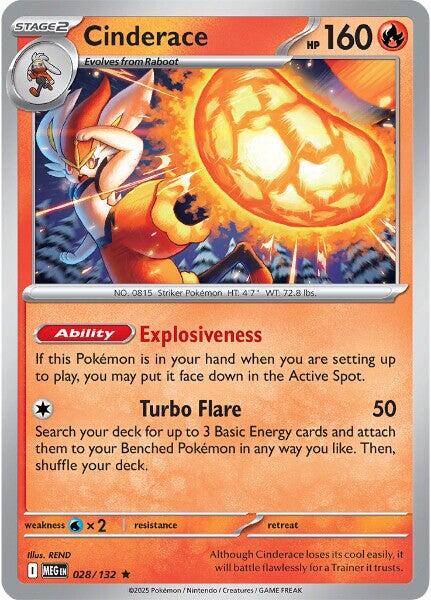 Cinderace (028/132) [Mega Evolution: Base Set] Pokémon