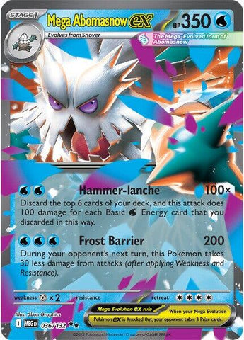 Mega Abomasnow ex (036/132) [Mega Evolutions: Base Set] Pokémon