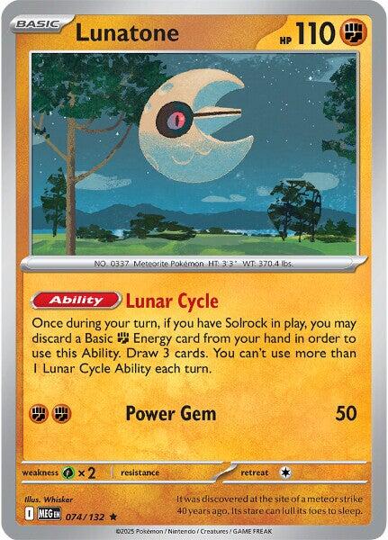Lunatone (074/132) [Mega Evolution: Base Set] Pokémon