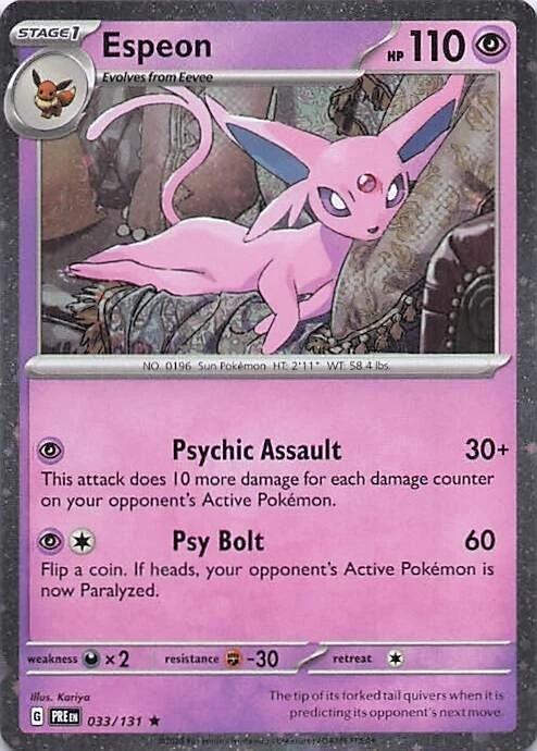 Espeon (033/131) (Cosmos Holo) [Miscellaneous Cards] Pokémon