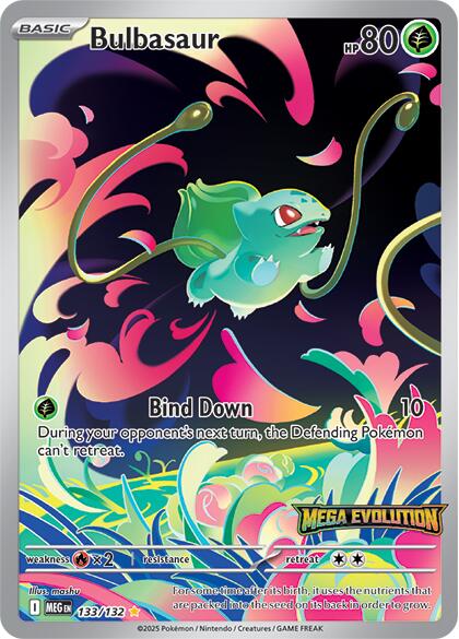 Bulbasaur (133/132) (Mega Evolution Stamped) [Mega Evolution: Base Set] Pokémon