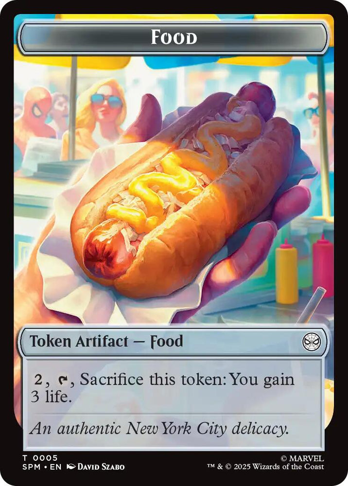 Food // Robot Double-Sided Token [Marvel's Spider-Man Tokens] Magic: The Gathering