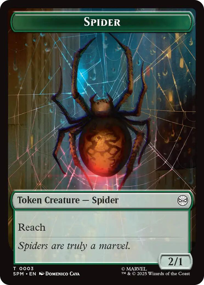 Spider // Treasure Double-Sided Token [Marvel's Spider-Man Tokens] Magic: The Gathering