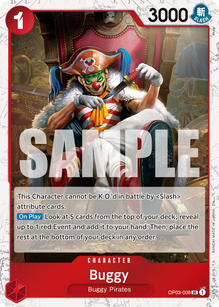 Buggy (OP03-008) (Pirate Foil) [Premium Booster -The Best- Vol. 2] Bandai