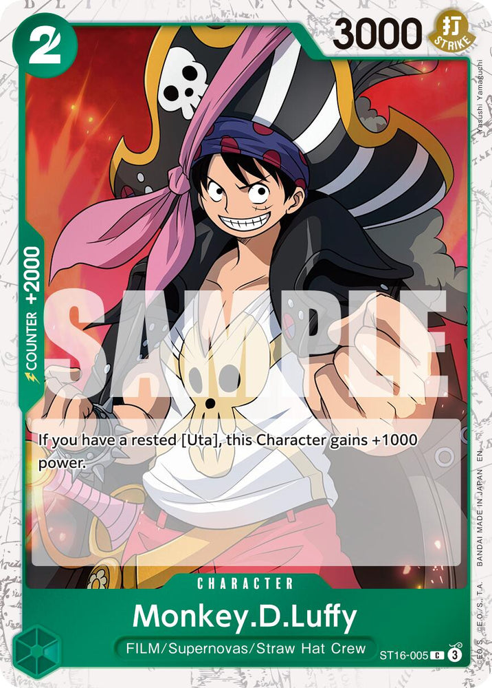 Monkey.D.Luffy (ST16-005) (Pirate Foil) [Premium Booster -The Best- Vol. 2] Bandai