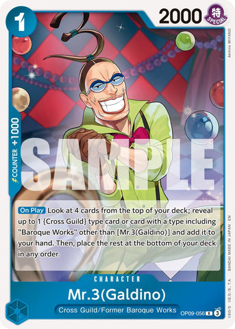 Mr.3(Galdino) (OP09-056) (Reprint) [Premium Booster -The Best- Vol. 2] Bandai