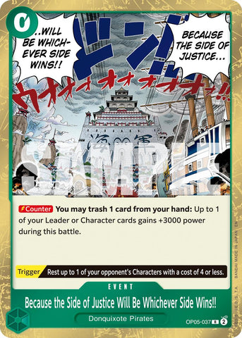 Because the Side of Justice Will Be Whichever Side Wins!! (Reprint) [Premium Booster -The Best- Vol. 2] Bandai