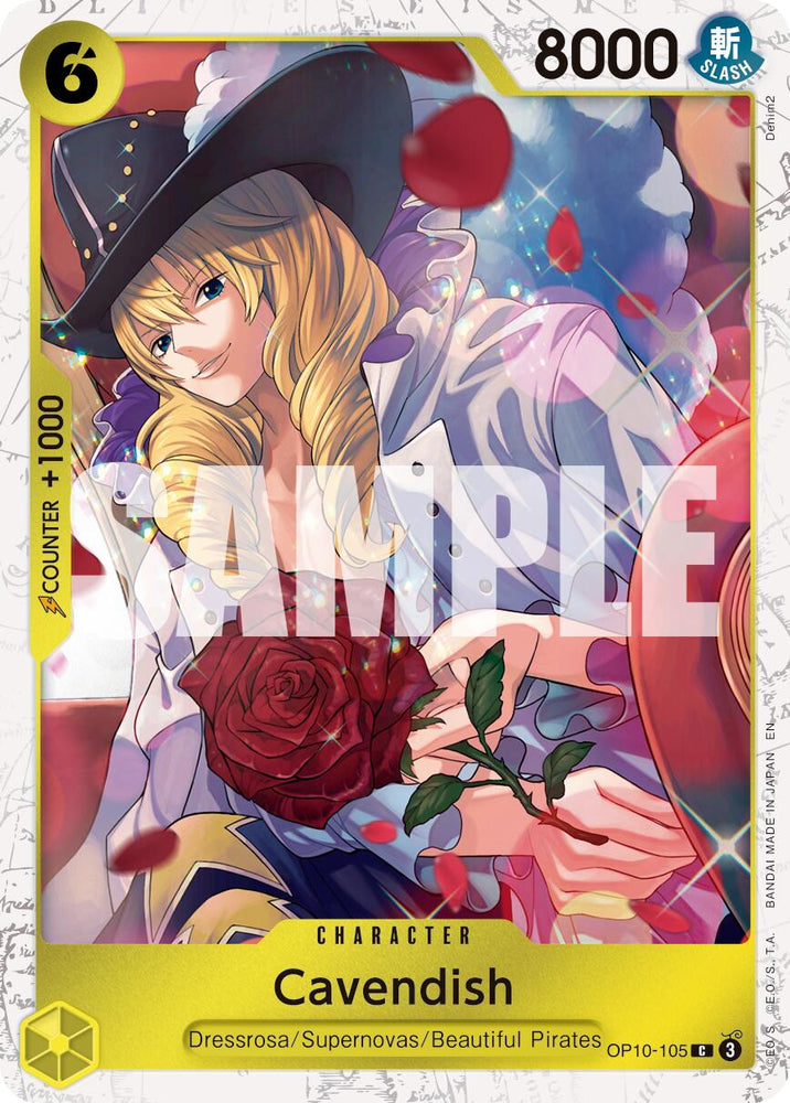 Cavendish (OP10-105) (Pirate Foil) [Premium Booster -The Best- Vol. 2] Bandai