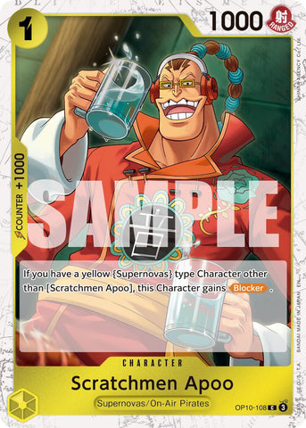 Scratchmen Apoo (OP10-108) (Pirate Foil) [Premium Booster -The Best- Vol. 2] Bandai