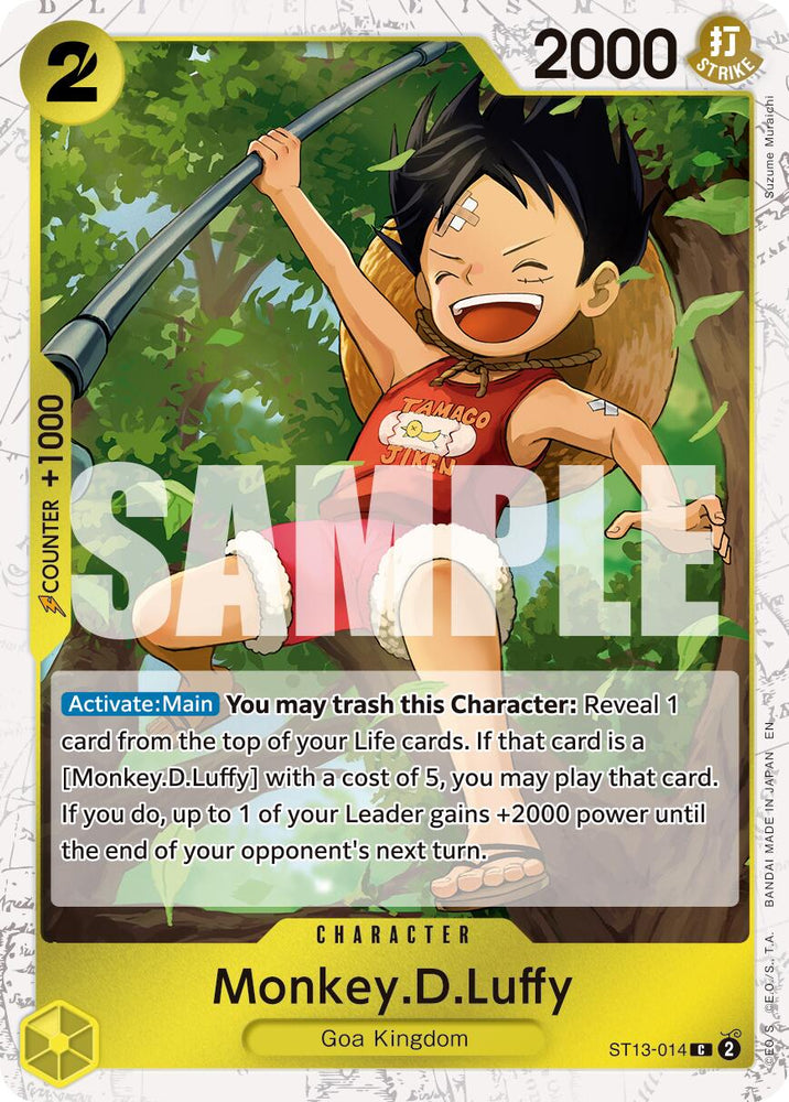 Monkey.D.Luffy (ST13-014) (Pirate Foil) [Premium Booster -The Best- Vol. 2] Bandai