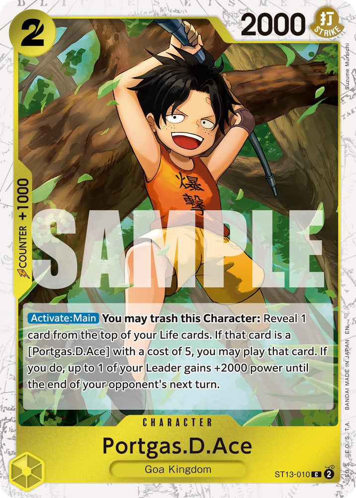 Portgas.D.Ace (ST13-010) (Pirate Foil) [Premium Booster -The Best- Vol. 2] Bandai