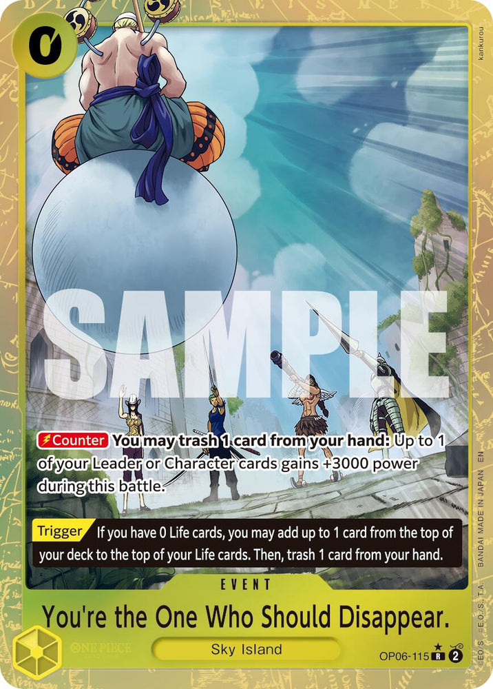 You're the One Who Should Disappear (Alternate Art) [Premium Booster -The Best- Vol. 2] Bandai