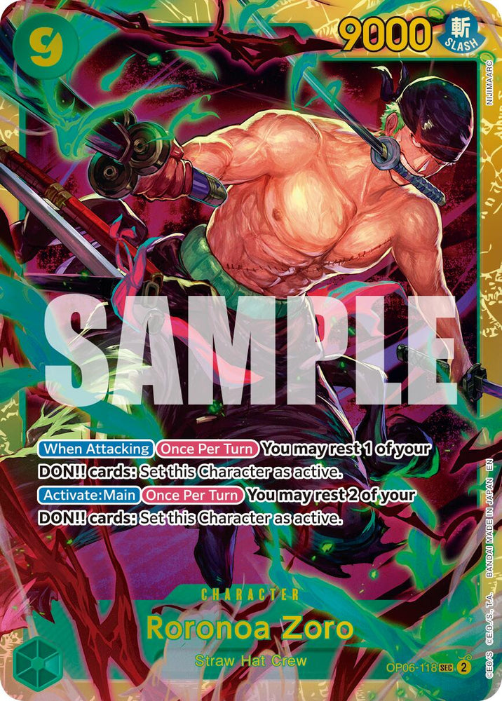 Roronoa Zoro (OP06-118) (Reprint) [Premium Booster -The Best- Vol. 2] Bandai