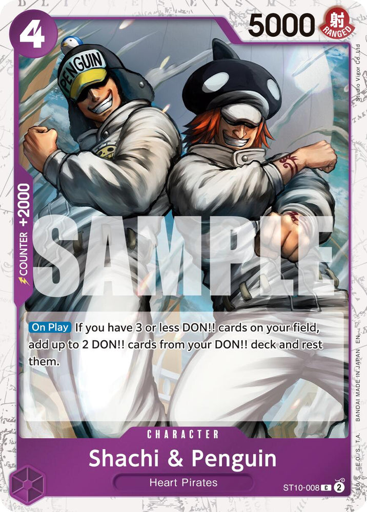 Shachi & Penguin (Pirate Foil) [Premium Booster -The Best- Vol. 2] Bandai