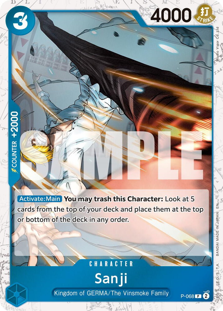 Sanji (P-068) (Pirate Foil) [Premium Booster -The Best- Vol. 2] Bandai
