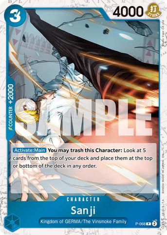 Sanji (P-068) (Pirate Foil) [Premium Booster -The Best- Vol. 2] Bandai