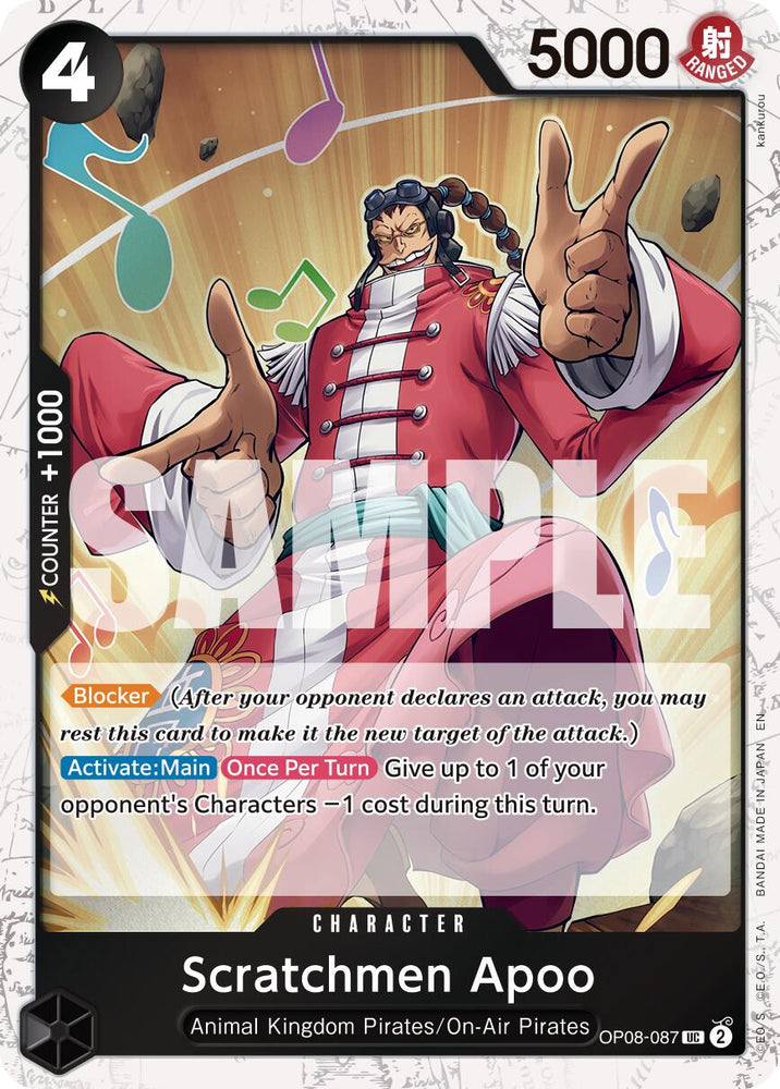 Scratchmen Apoo (OP08-087) (Pirate Foil) [Premium Booster -The Best- Vol. 2] Bandai