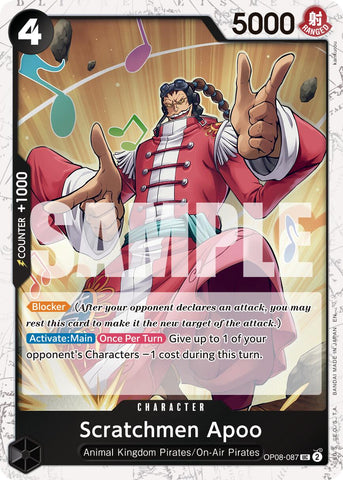 Scratchmen Apoo (OP08-087) (Pirate Foil) [Premium Booster -The Best- Vol. 2] Bandai