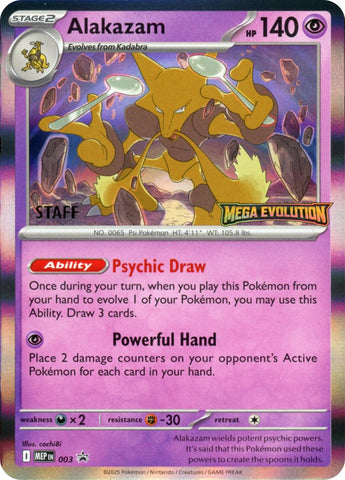 Alakazam (003) (Staff) [Mega Evolution Promo] Pokémon