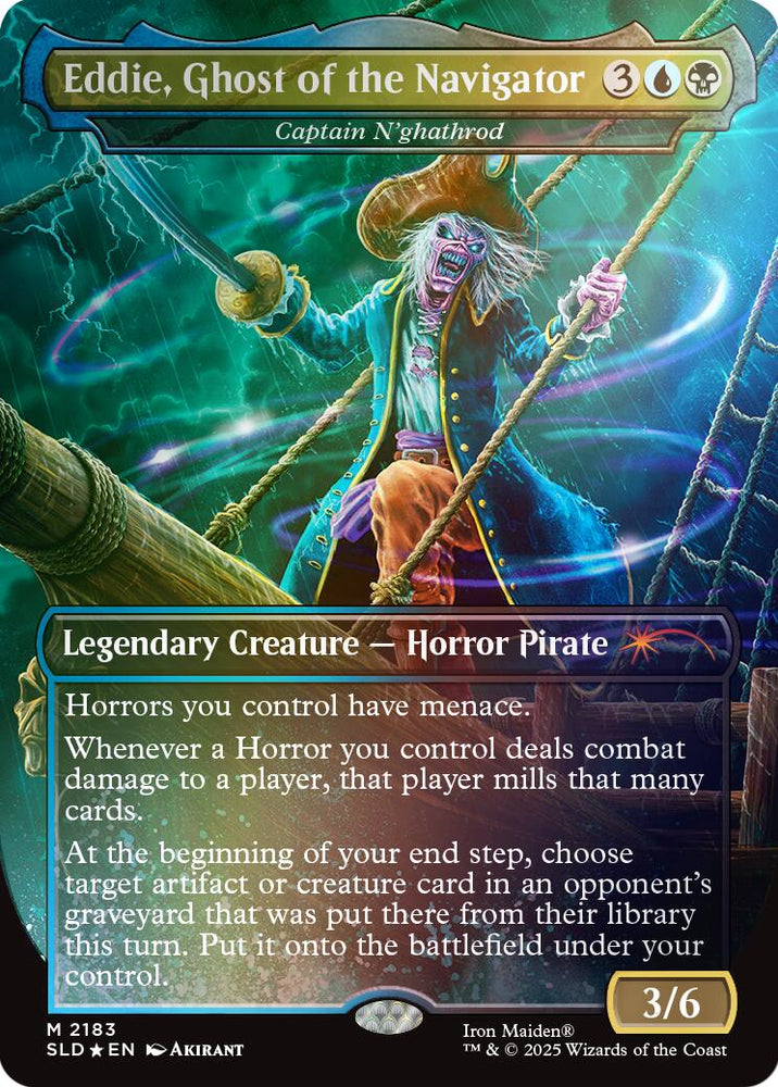 Eddie, Ghost of the Navigator - Captain N'ghathrod (Rainbow Foil) [Secret Lair Drop Series] Magic: The Gathering