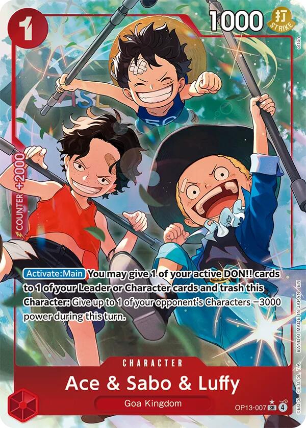 Ace & Sabo & Luffy (Alternate Art) [Carrying On His Will] Bandai