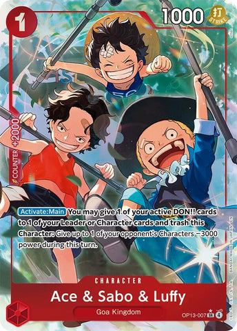 Ace & Sabo & Luffy (Alternate Art) [Carrying On His Will] Bandai