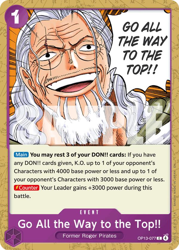 Go All the Way to the Top!! [Carrying On His Will] Bandai