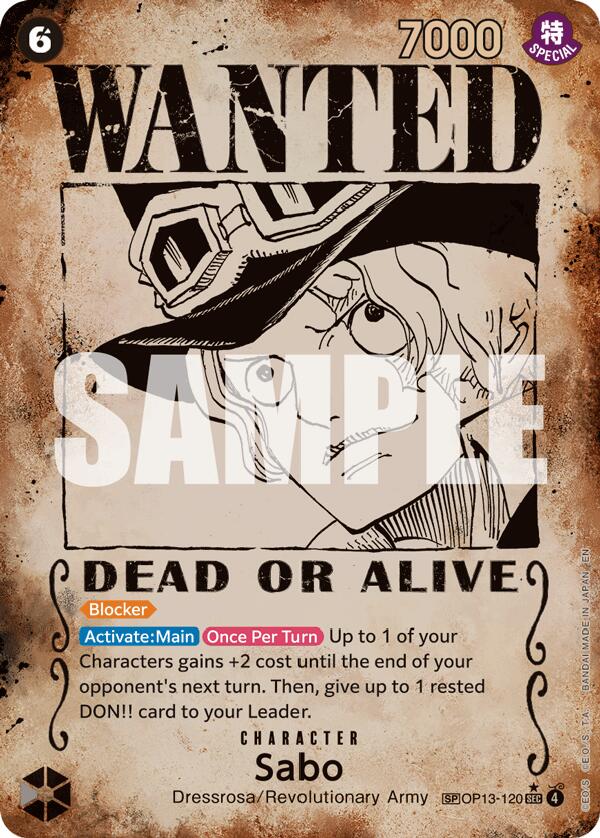Sabo (Wanted Poster) [Carrying On His Will] Bandai