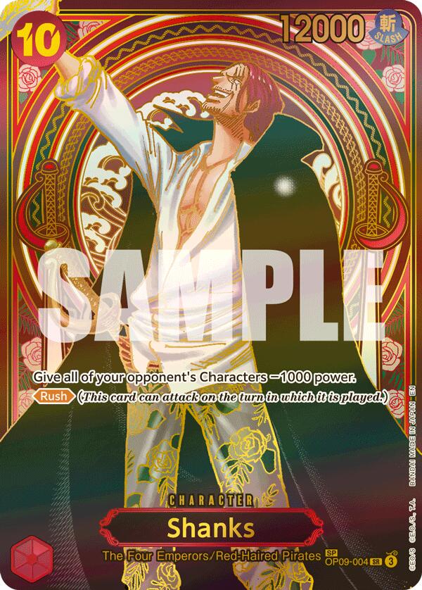 Shanks (OP09-004) (SP) (Gold) [Carrying On His Will] Bandai