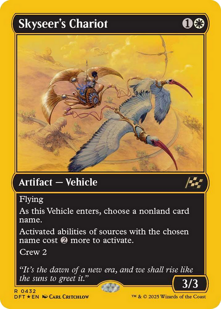 Skyseer's Chariot (First-Place Foil) [Aetherdrift] Magic: The Gathering