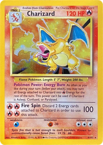 Charizard (004/102) (Black Dot Error) [Base Set 2] Pokémon