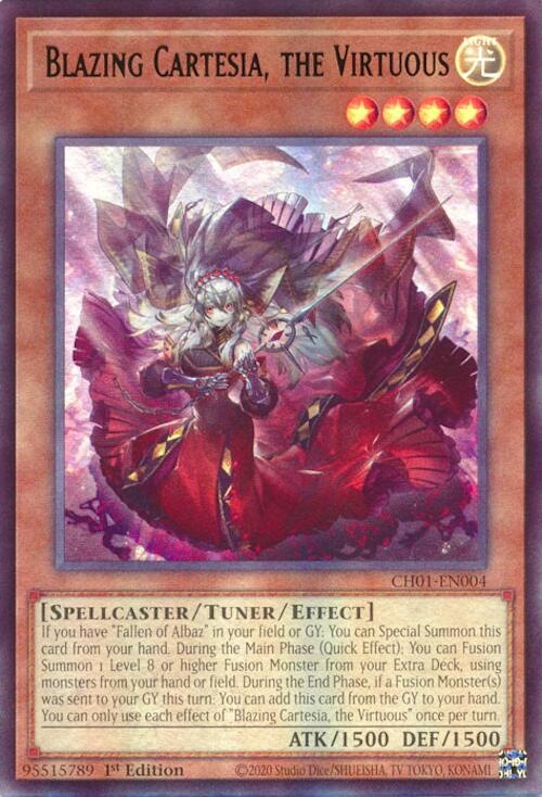 Blazing Cartesia, the Virtuous [CH01-EN004] Ultra Rare Yu-Gi-Oh!