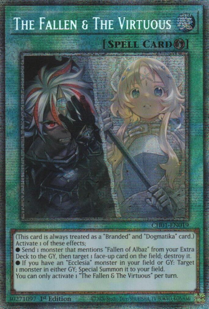 The Fallen & The Virtuous (Starlight Rare) [CH01-EN019] Starlight Rare Yu-Gi-Oh!