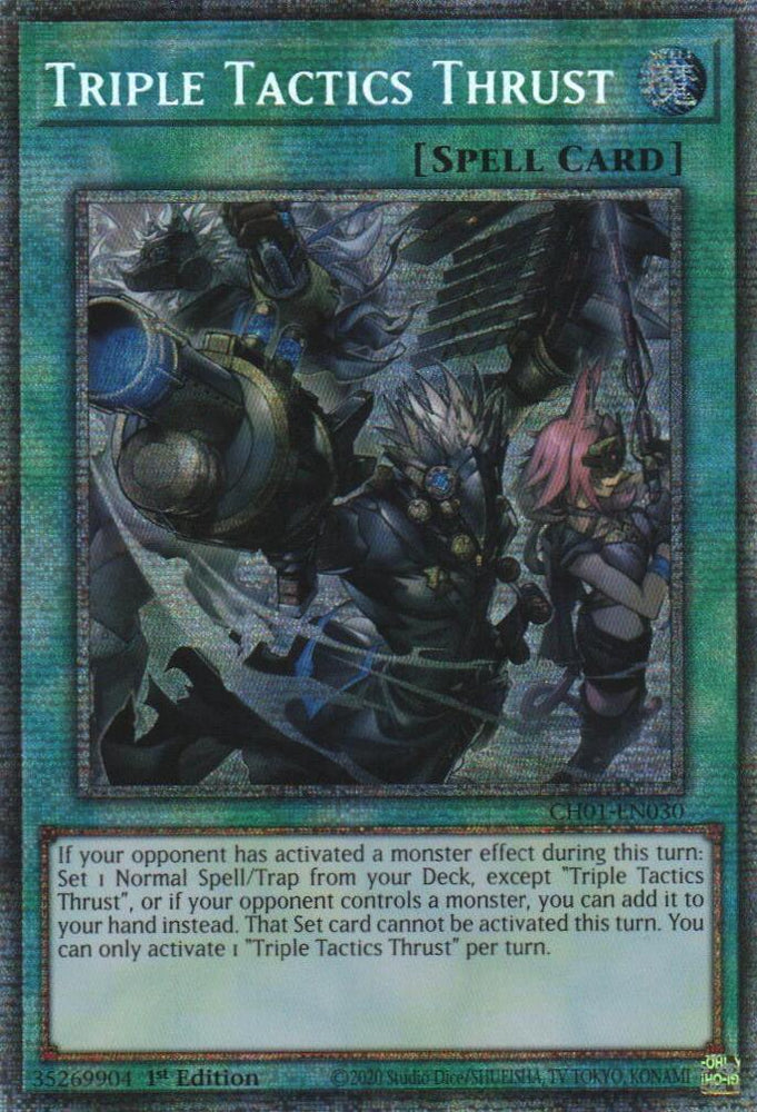 Triple Tactics Thrust (Starlight Rare) [CH01-EN030] Starlight Rare Yu-Gi-Oh!