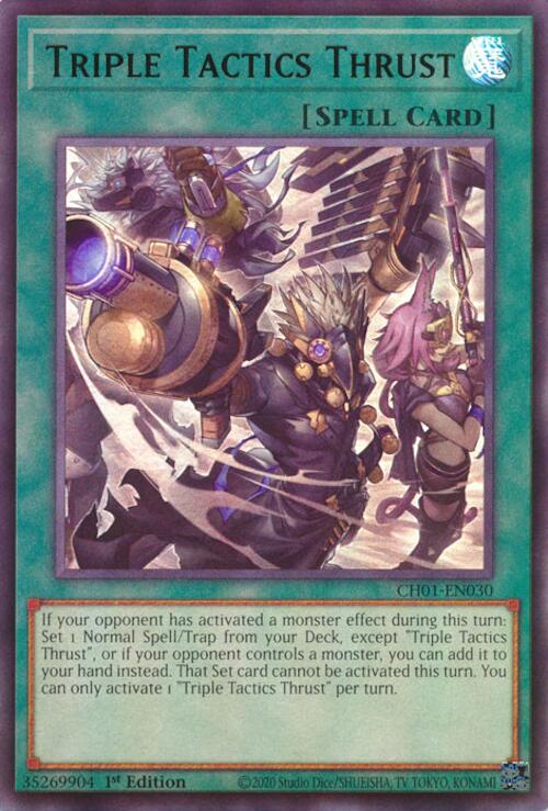 Triple Tactics Thrust [CH01-EN030] Ultra Rare Yu-Gi-Oh!