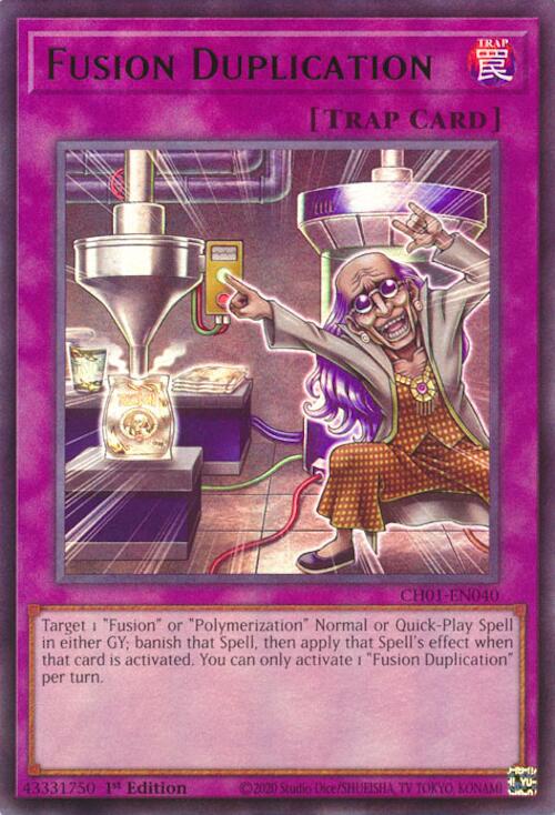 Fusion Duplication [CH01-EN040] Ultra Rare Yu-Gi-Oh!