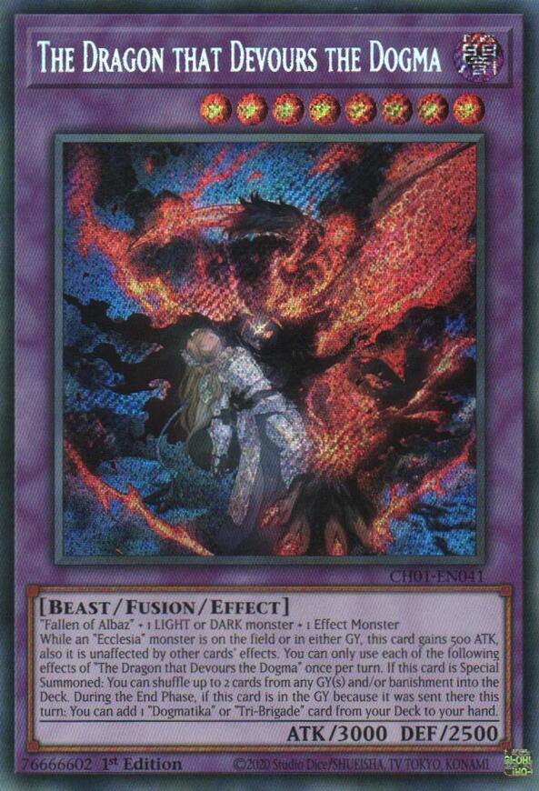 The Dragon that Devours the Dogma (Secret Rare) [CH01-EN041] Secret Rare Yu-Gi-Oh!
