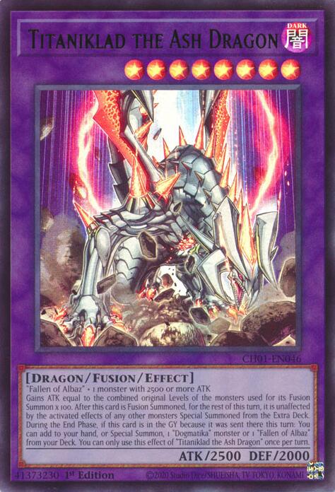 Titaniklad the Ash Dragon [CH01-EN046] Ultra Rare Yu-Gi-Oh!