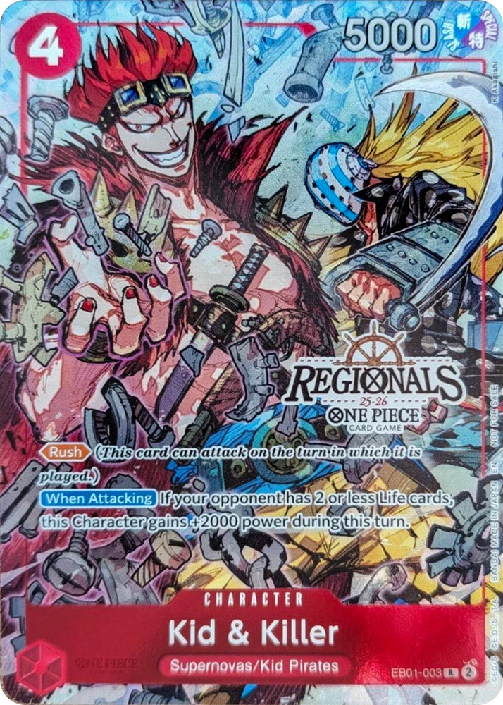 Kid & Killer (CS 25-26 Regionals Textured Chase Promo) [One Piece Promotion Cards] Bandai