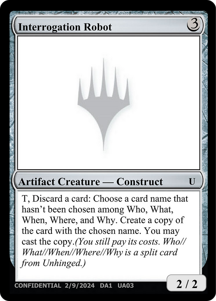 Interrogation Robot [Unknown Event] Magic: The Gathering